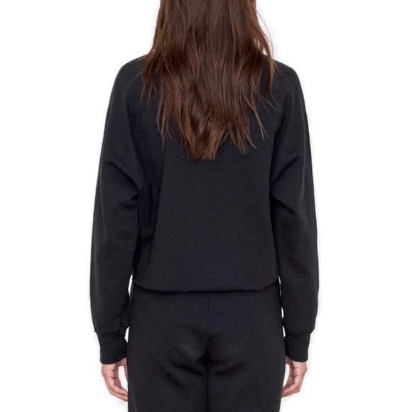 Sundry Women's Leopard Chantilly Heart Cut Off Raw Hem Sweatshirt Anthro RARE - Picture 5 of 14